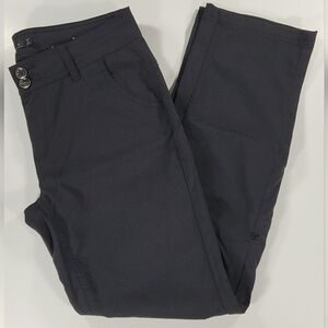 Prana Pants Womens 10 X 29 Stretch Zion Halle Pant Roll Up Hiking Black Outdoors